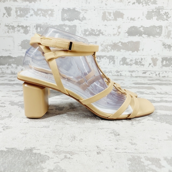New Franco Sarto Laina Beige  Block Heel Strappy Sandal V726 - Picture 5 of 12